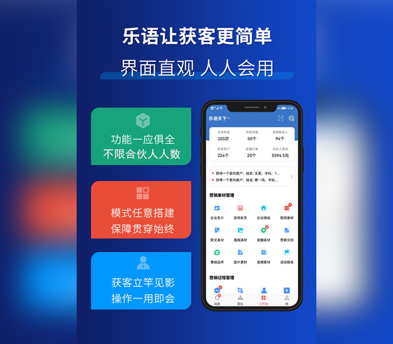乐语合伙人私域流量获客系统,事业合伙人私域拓客工具,营销合伙人私域获客系统企业获客简单 乐语合伙人私域流量获客系统,事业合伙人私域拓客工具,营销合伙人私域获客系统企业获客简单