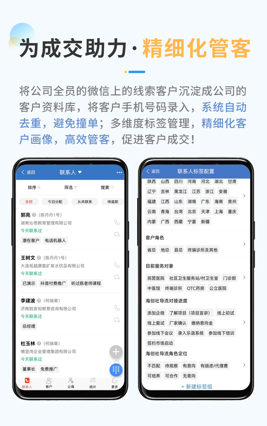 为成交助力精细化管客